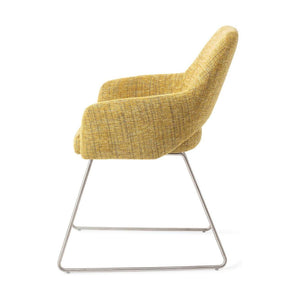 Jesper Home Yanai eetkamerstoel Lemon Limes slide steel