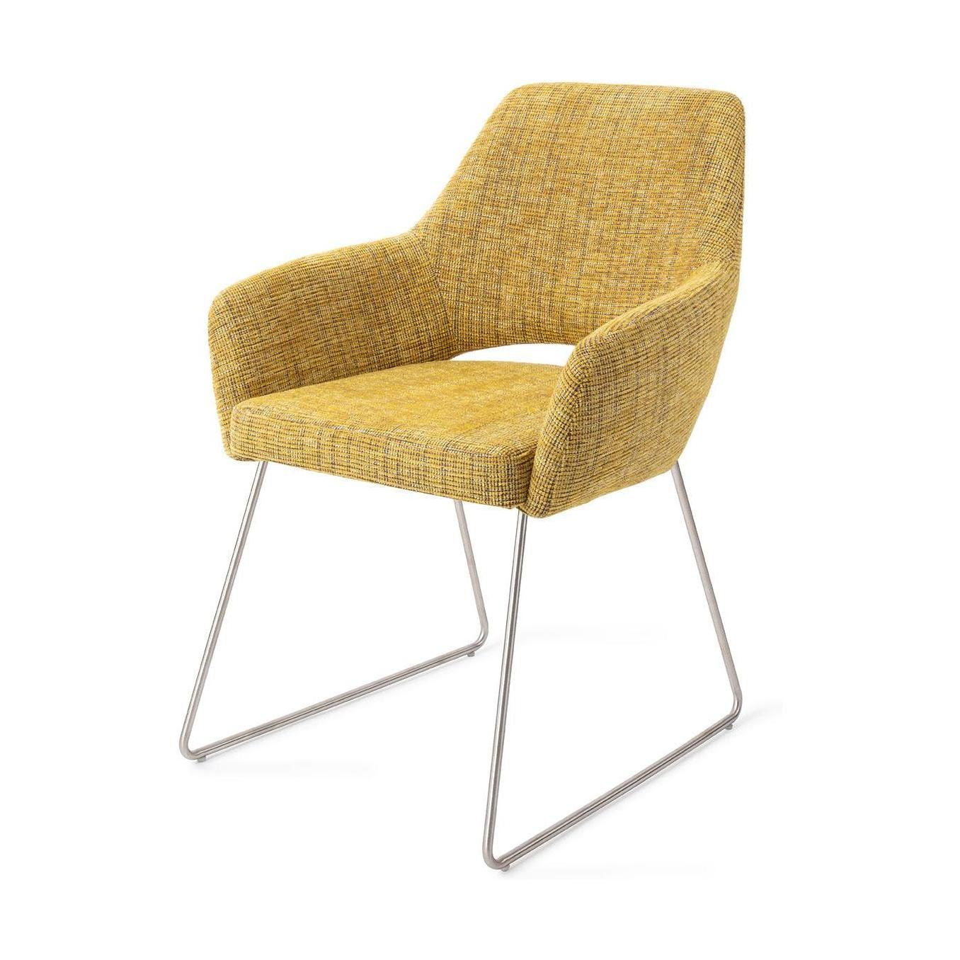 Jesper Home Yanai eetkamerstoel Lemon Limes slide steel