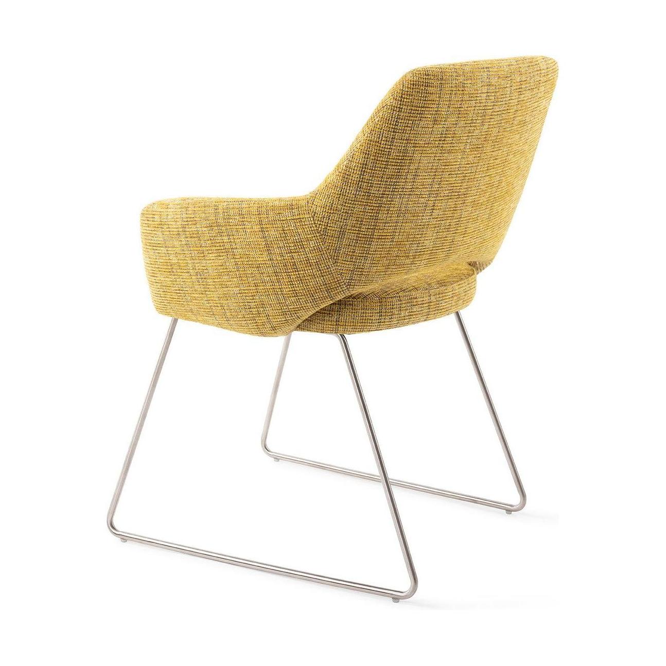 Jesper Home Yanai eetkamerstoel Lemon Limes slide steel