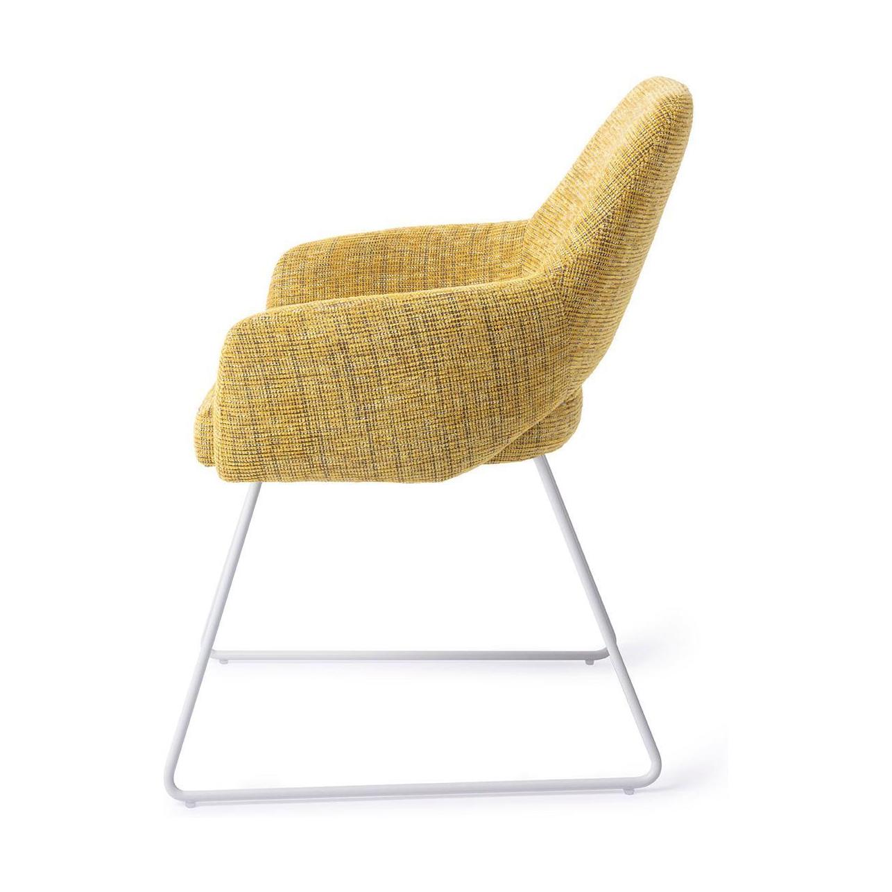Jesper Home Yanai eetkamerstoel Lemon Limes slide white
