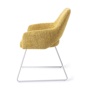 Jesper Home Yanai eetkamerstoel Lemon Limes slide white