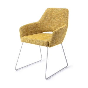 Jesper Home Yanai eetkamerstoel Lemon Limes slide white