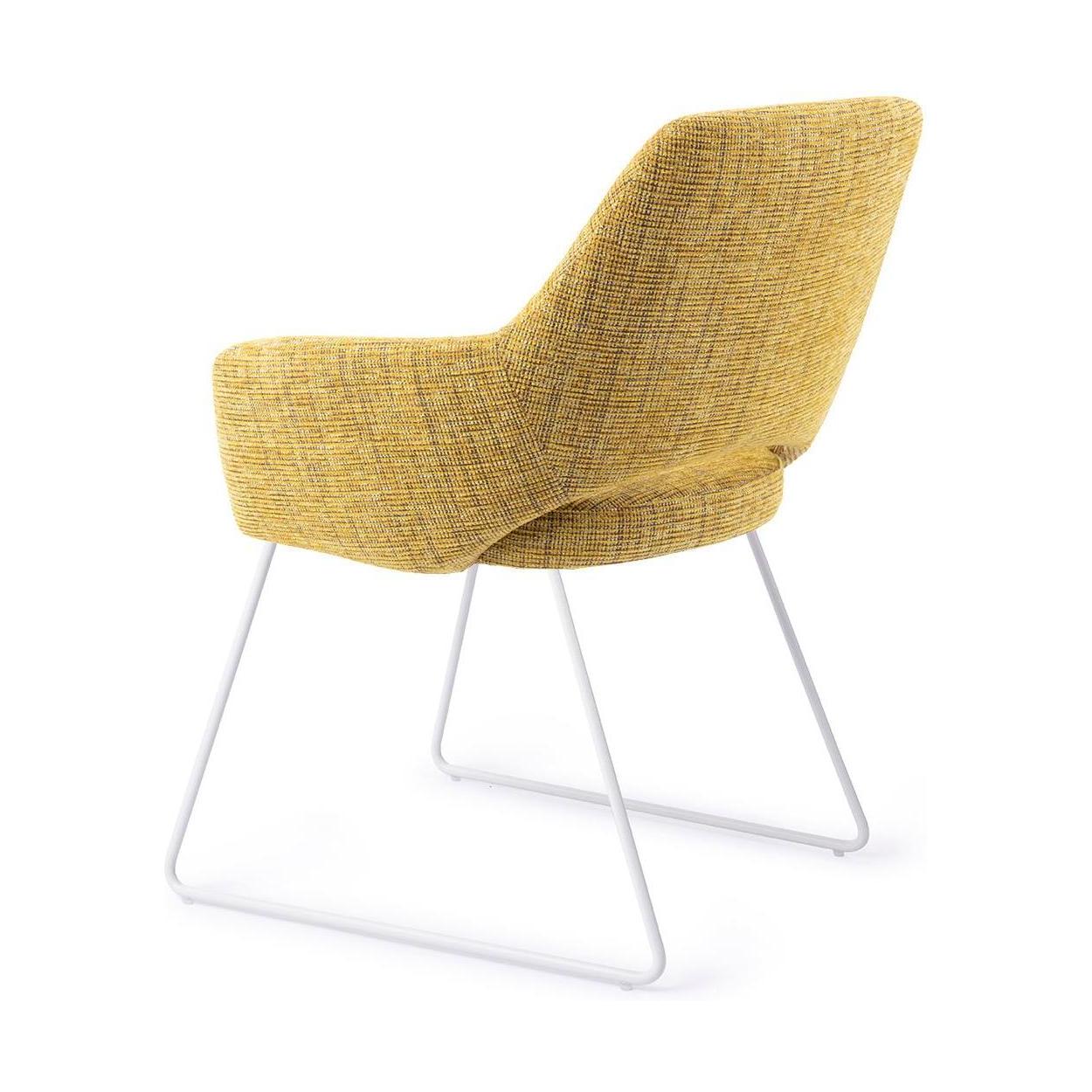 Jesper Home Yanai eetkamerstoel Lemon Limes slide white