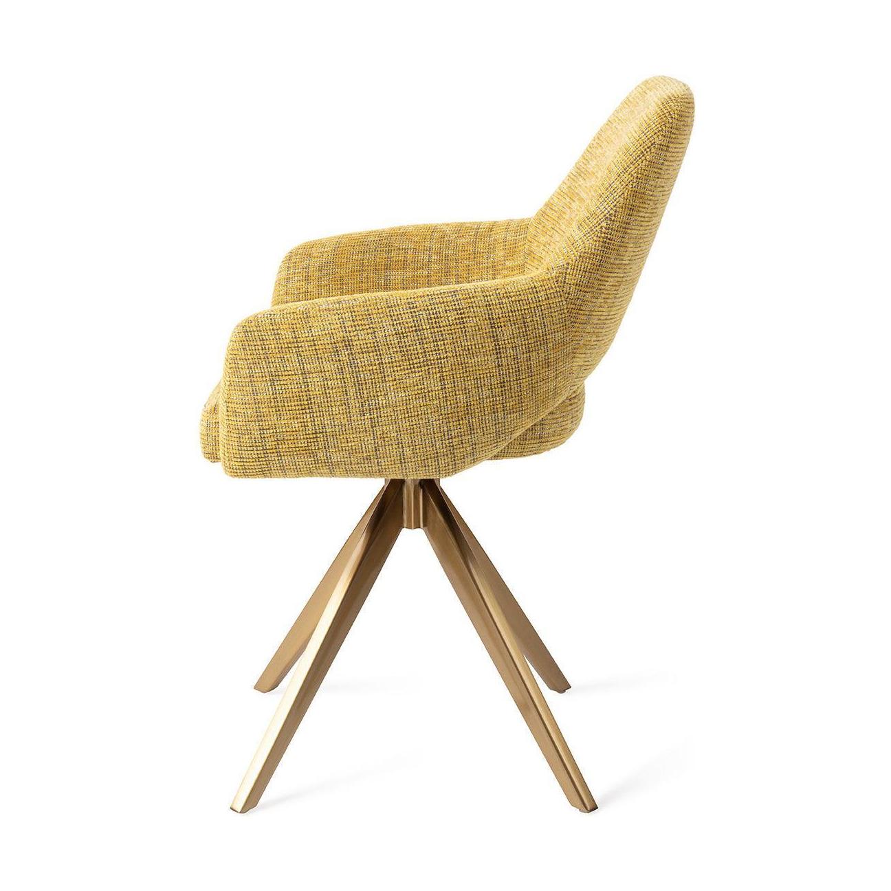 Jesper Home Yanai eetkamerstoel Lemon Limes turn gold