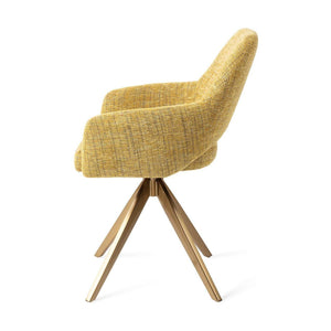 Jesper Home Yanai eetkamerstoel Lemon Limes turn gold