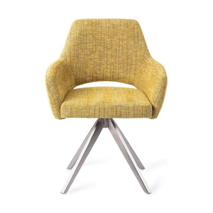 Jesper Home Yanai eetkamerstoel Lemon Limes turn steel