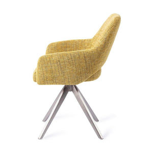 Jesper Home Yanai eetkamerstoel Lemon Limes turn steel