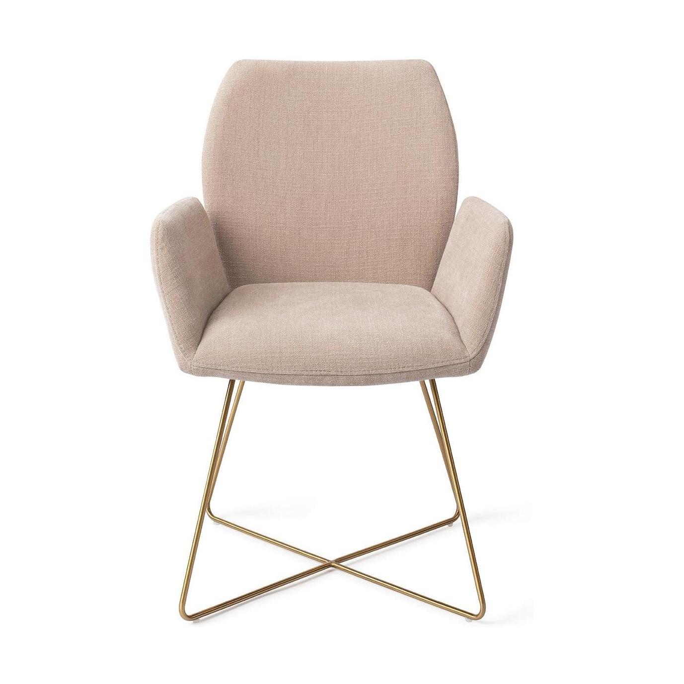 Jesper Home Misaki eetkamerstoel Sand Strand cross gold