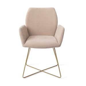 Jesper Home Misaki eetkamerstoel Sand Strand cross gold
