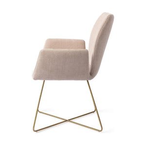 Jesper Home Misaki eetkamerstoel Sand Strand cross gold