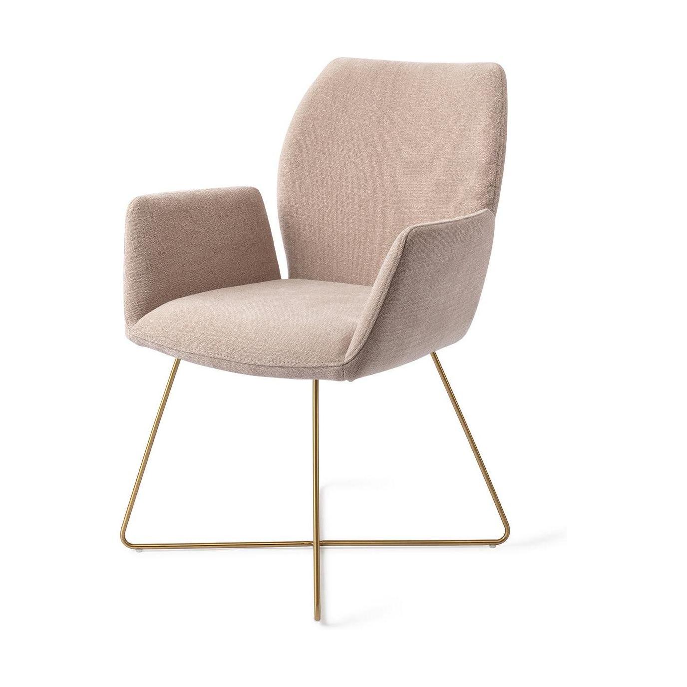Jesper Home Misaki eetkamerstoel Sand Strand cross gold