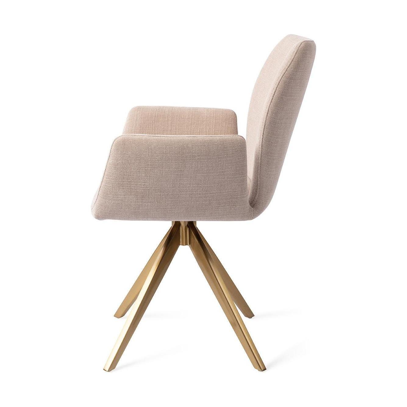 Jesper Home Misaki eetkamerstoel Sand Strand turn gold