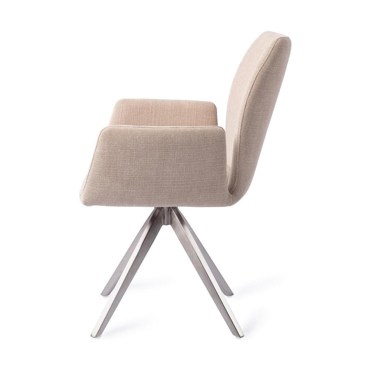 Jesper Home Misaki eetkamerstoel Sand Strand turn steel