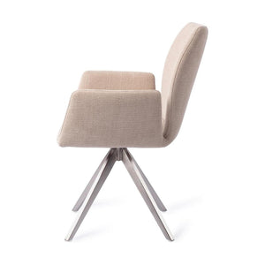 Jesper Home Misaki eetkamerstoel Sand Strand turn steel