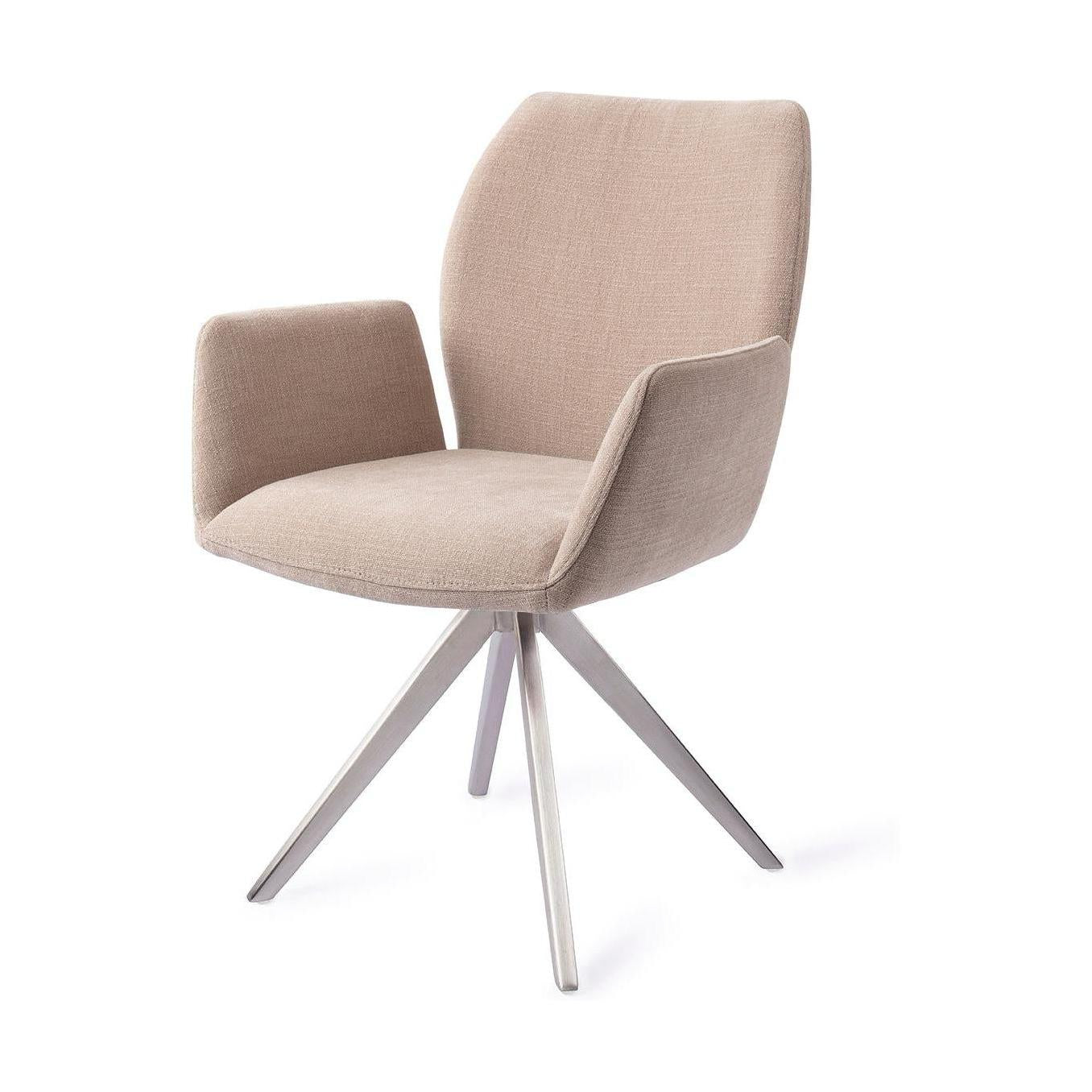 Jesper Home Misaki eetkamerstoel Sand Strand turn steel