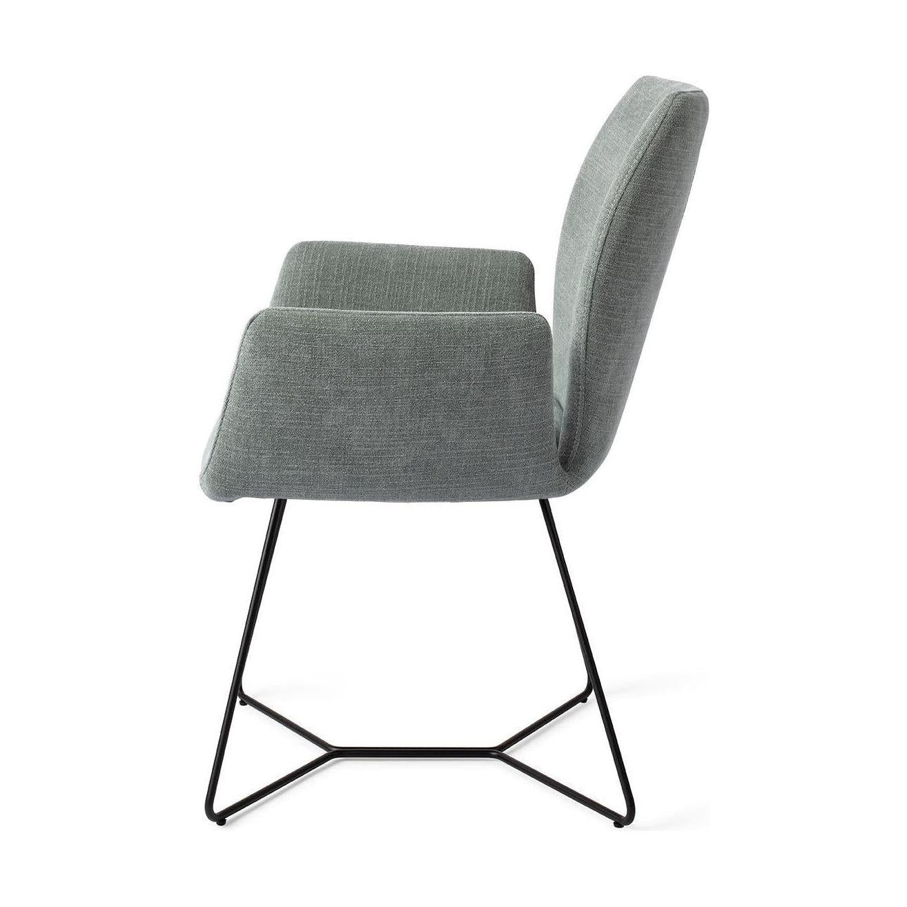 Jesper Home Misaki eetkamerstoel Breezy Blue beehive black