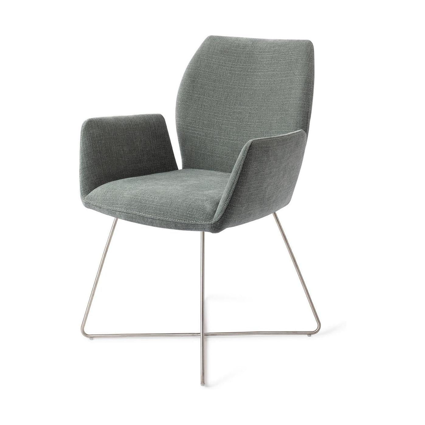 Jesper Home Misaki eetkamerstoel Breezy Blue cross steel