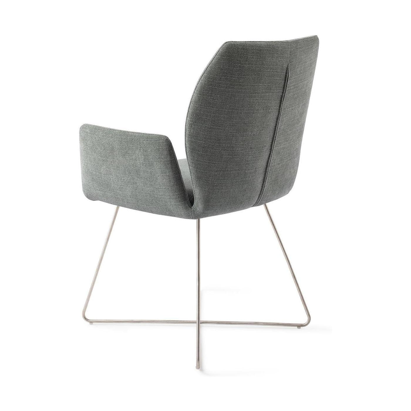 Jesper Home Misaki eetkamerstoel Breezy Blue cross steel