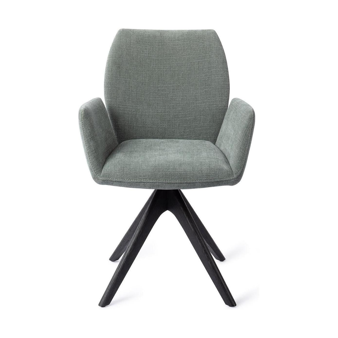 Jesper Home Misaki eetkamerstoel Breezy Blue revolve oak black