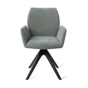 Jesper Home Misaki eetkamerstoel Breezy Blue revolve oak black