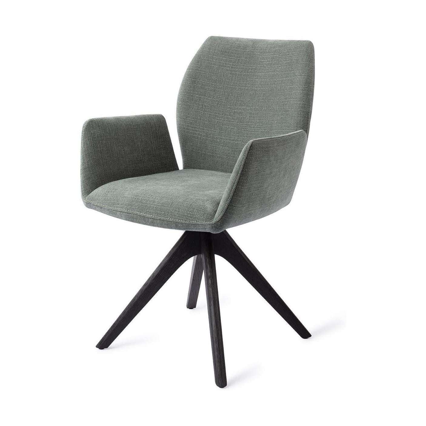 Jesper Home Misaki eetkamerstoel Breezy Blue revolve oak black