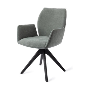 Jesper Home Misaki eetkamerstoel Breezy Blue revolve oak black