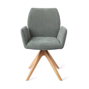 Jesper Home Misaki eetkamerstoel Breezy Blue revolve oak natural