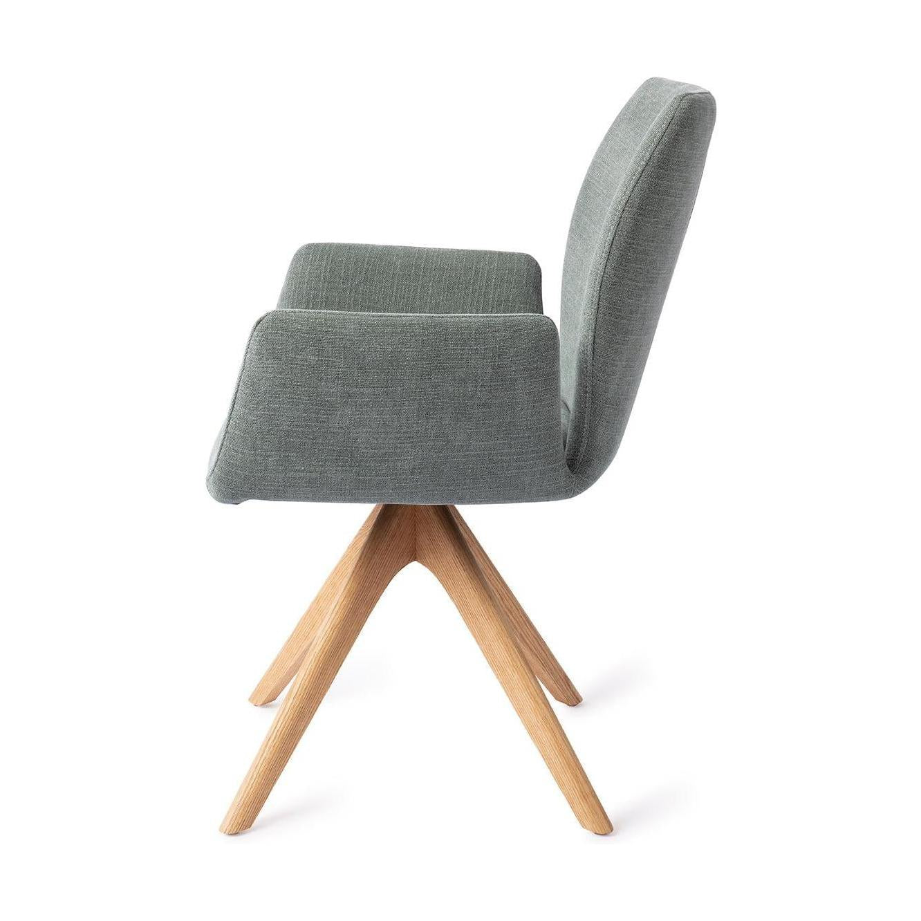 Jesper Home Misaki eetkamerstoel Breezy Blue revolve oak natural