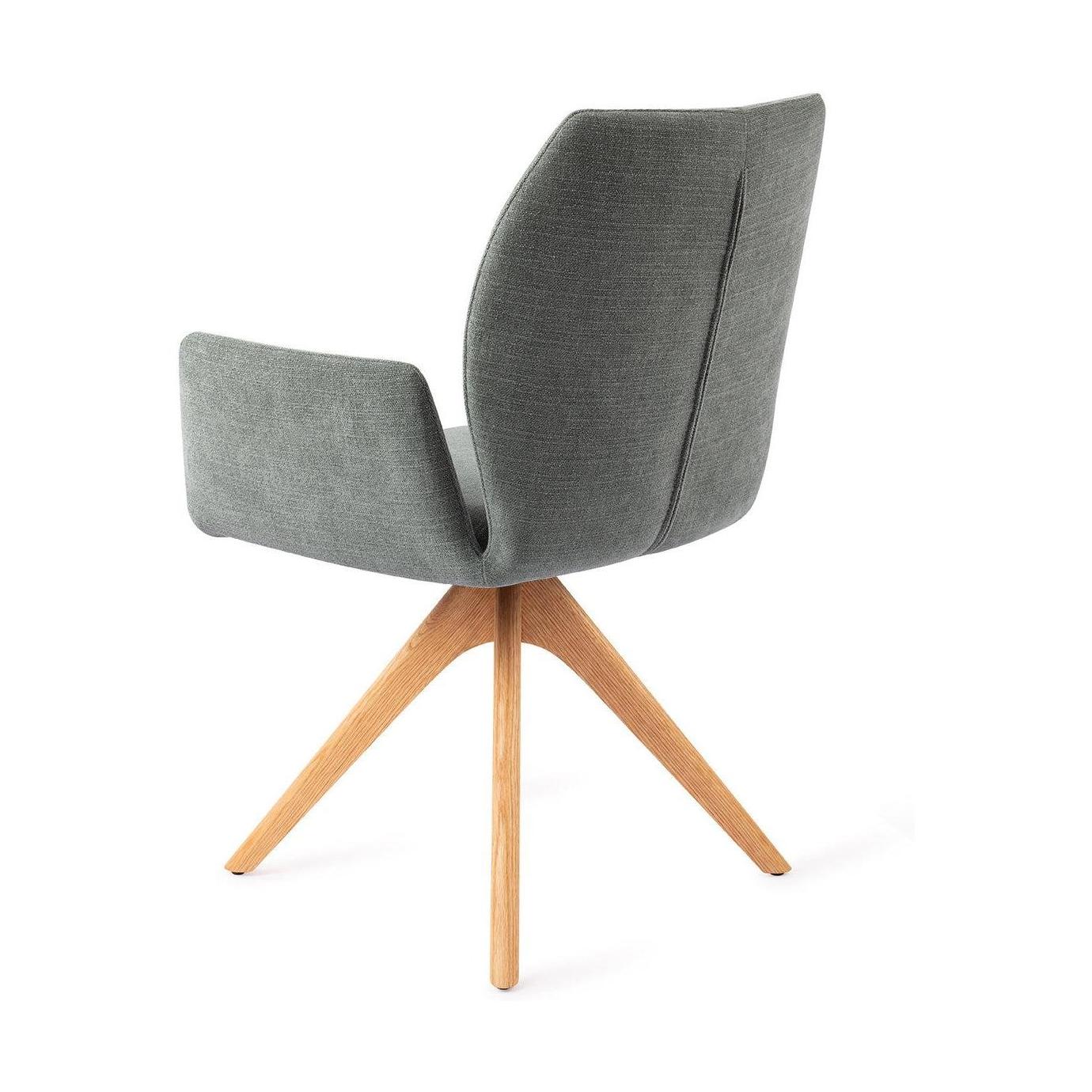 Jesper Home Misaki eetkamerstoel Breezy Blue revolve oak natural