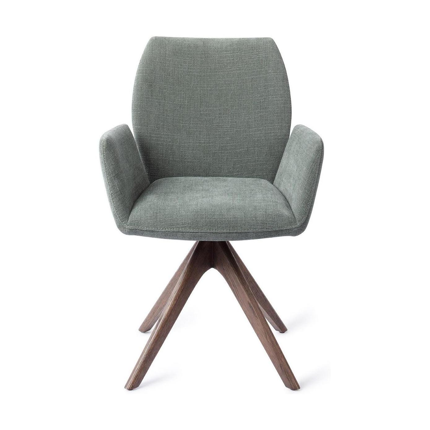 Jesper Home Misaki eetkamerstoel Breezy Blue revolve oak walnut