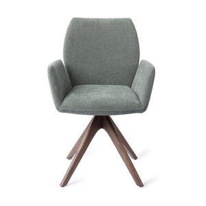 Jesper Home Misaki eetkamerstoel Breezy Blue revolve oak walnut