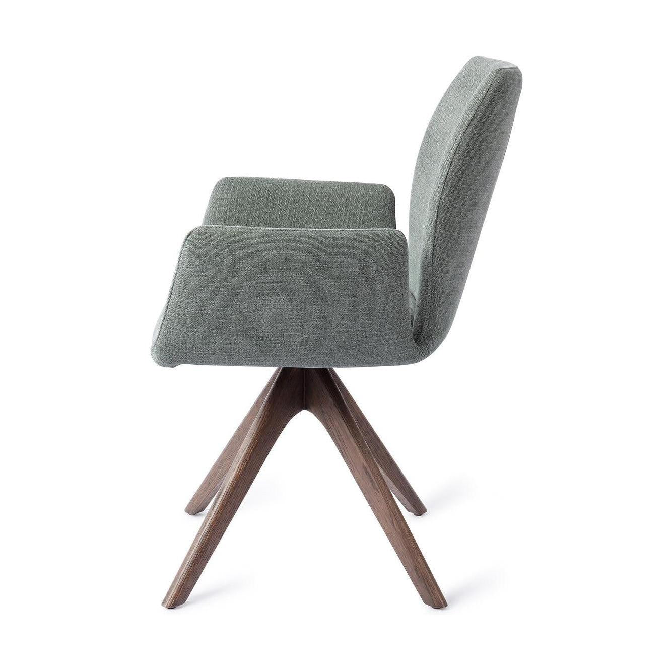 Jesper Home Misaki eetkamerstoel Breezy Blue revolve oak walnut