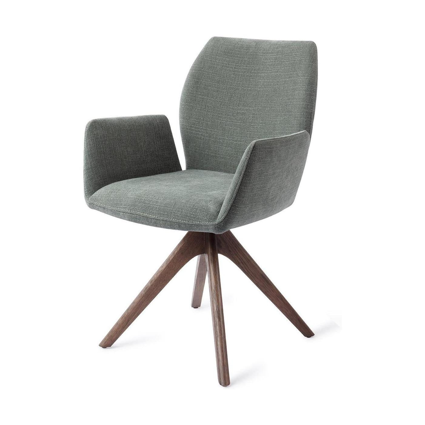 Jesper Home Misaki eetkamerstoel Breezy Blue revolve oak walnut
