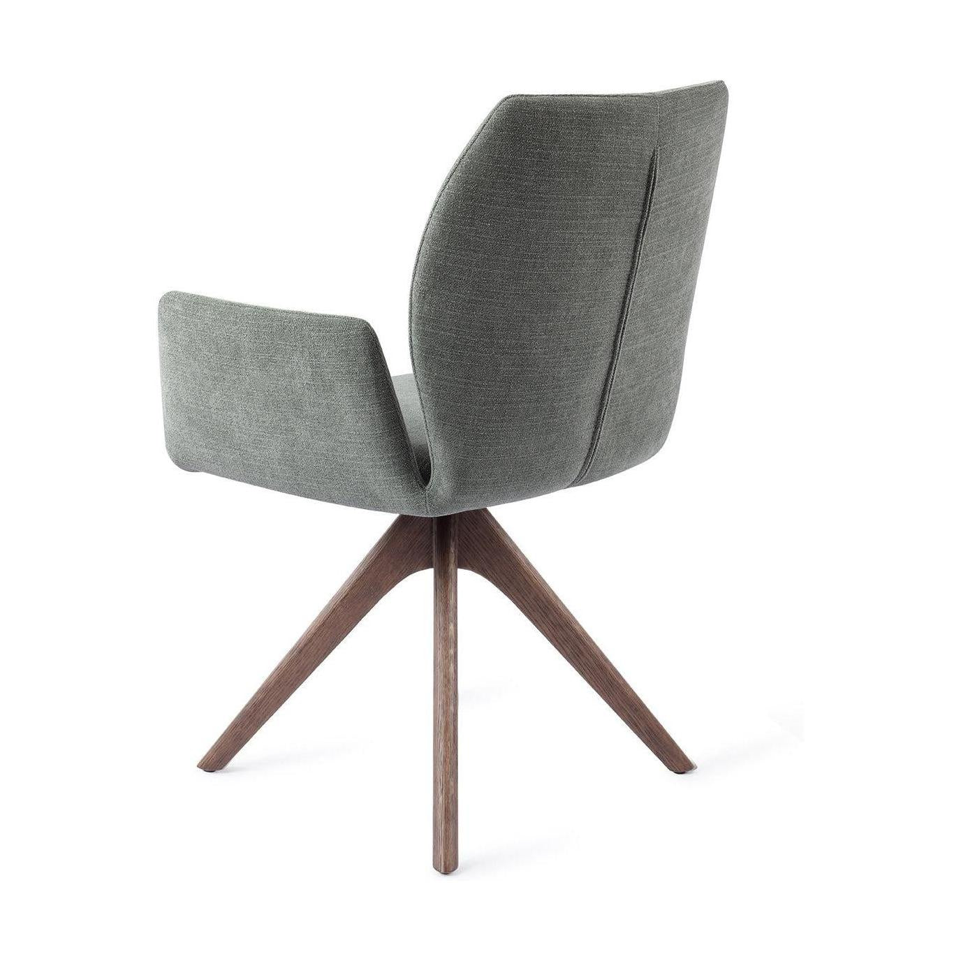 Jesper Home Misaki eetkamerstoel Breezy Blue revolve oak walnut