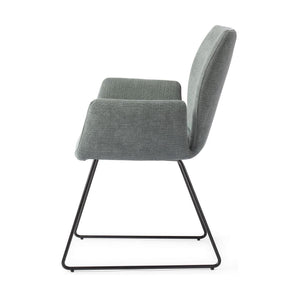 Jesper Home Misaki eetkamerstoel Breezy Blue slide black