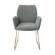 Jesper Home Misaki eetkamerstoel Breezy Blue slide gold