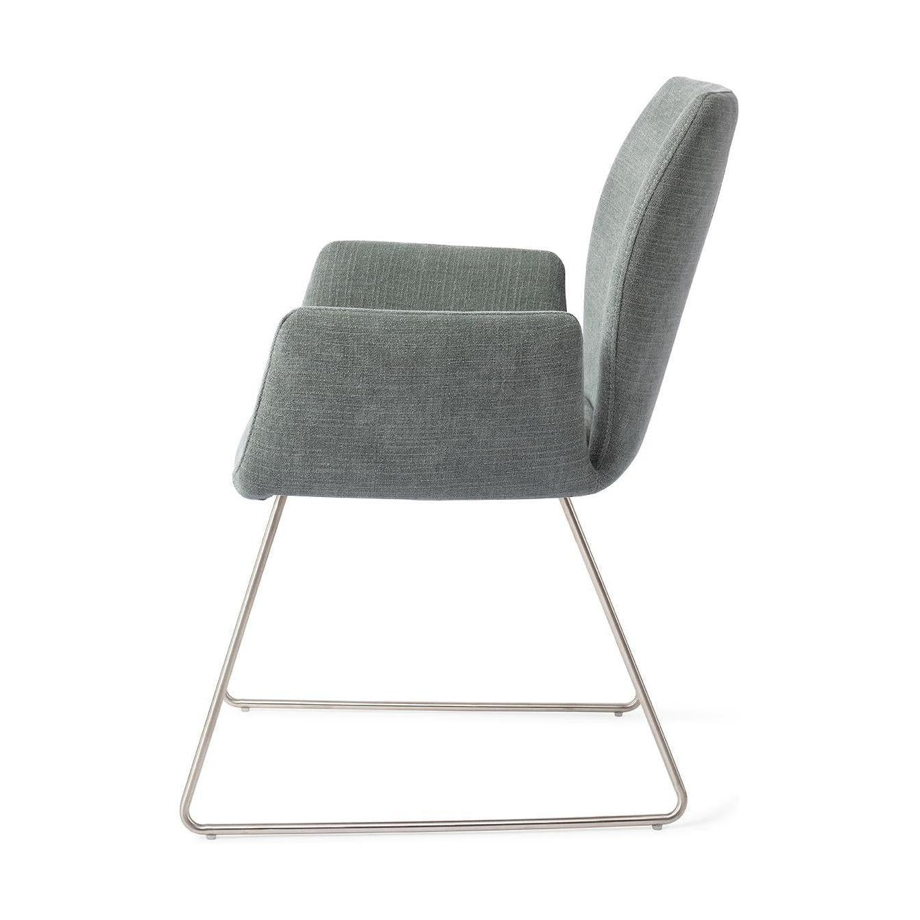 Jesper Home Misaki eetkamerstoel Breezy Blue slide steel