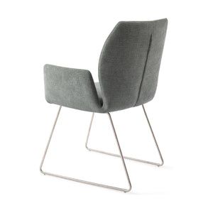 Jesper Home Misaki eetkamerstoel Breezy Blue slide steel