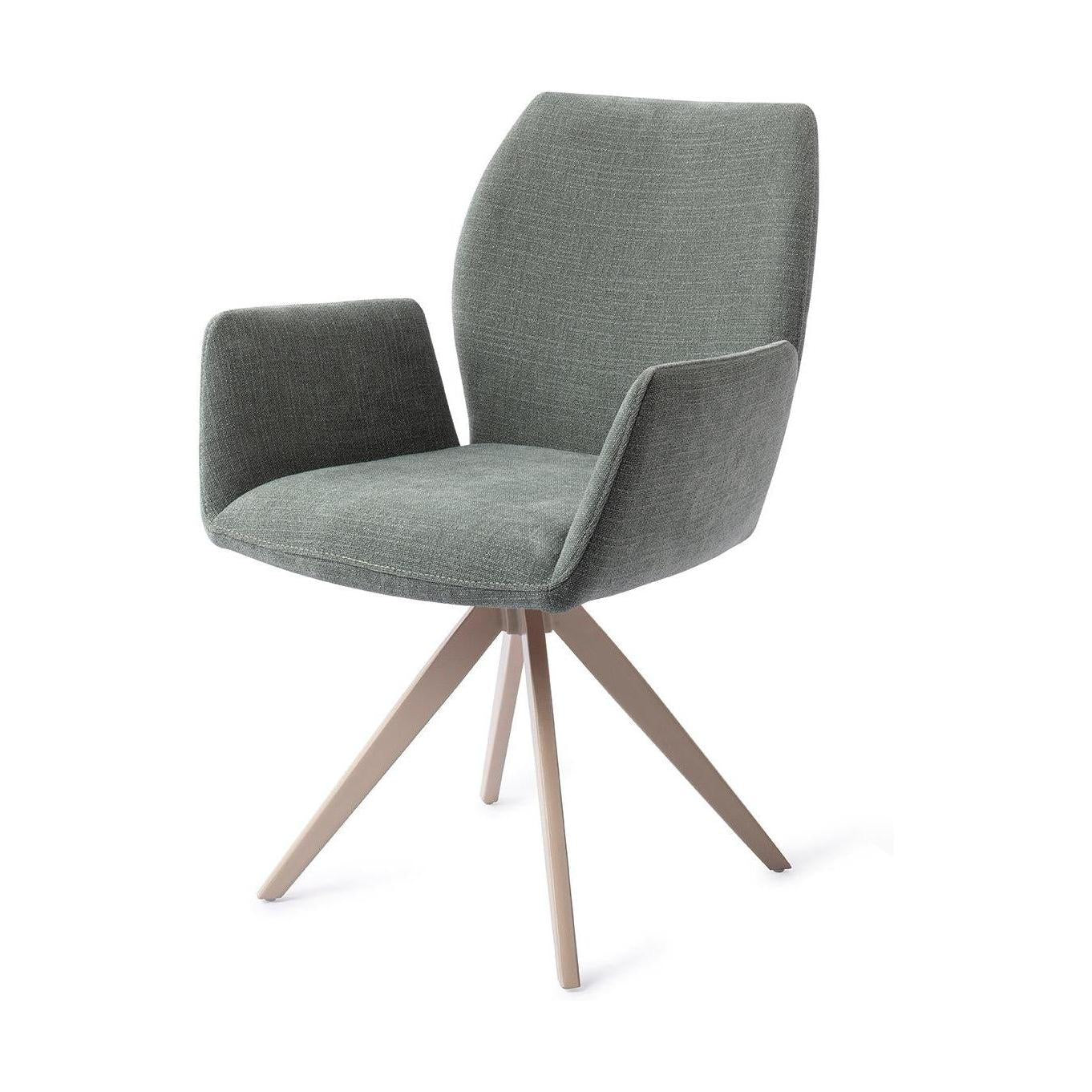 Jesper Home Misaki eetkamerstoel Breezy Blue turn beige