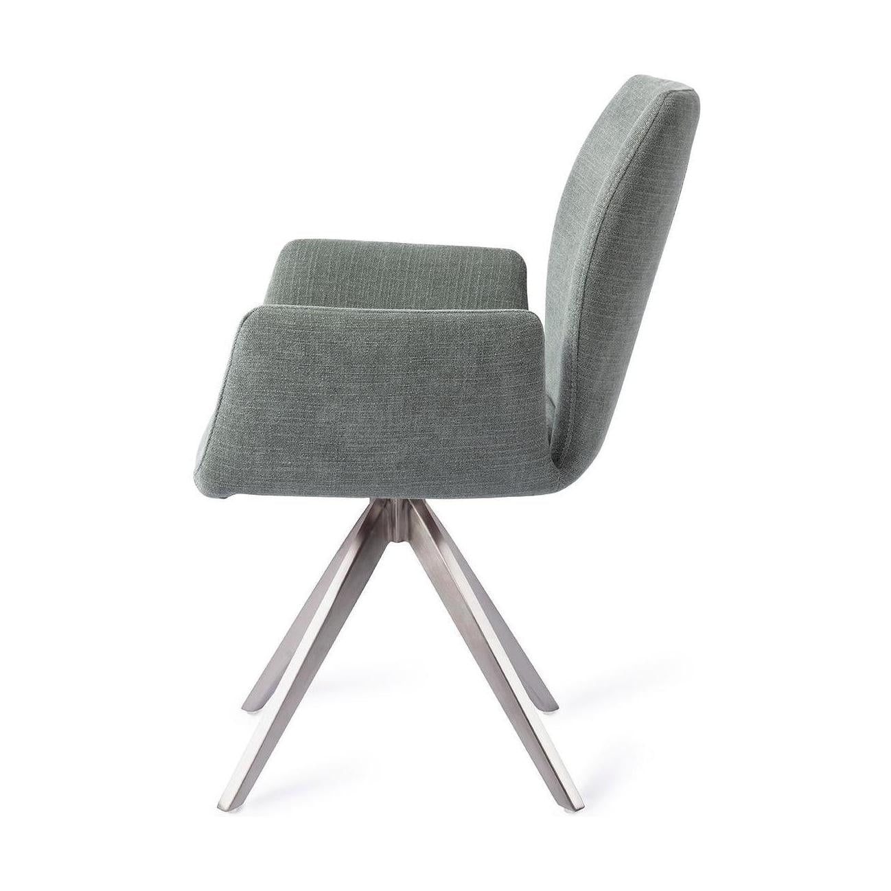 Jesper Home Misaki eetkamerstoel Breezy Blue turn steel