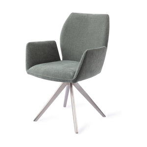 Jesper Home Misaki eetkamerstoel Breezy Blue turn steel