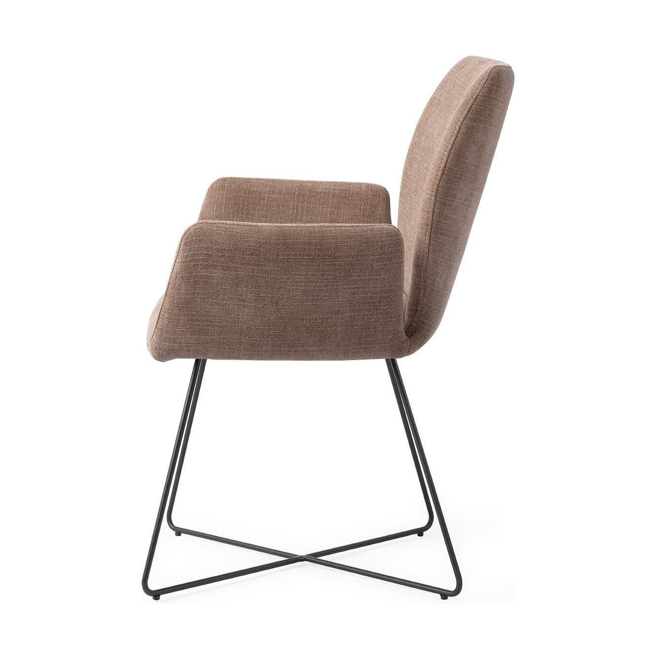Jesper Home Misaki eetkamerstoel Mocha Mist cross black