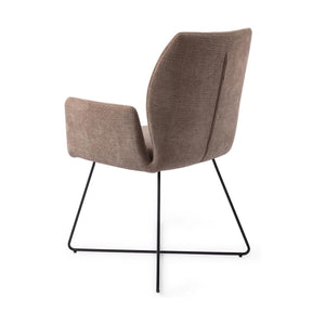 Jesper Home Misaki eetkamerstoel Mocha Mist cross black