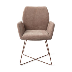 Jesper Home Misaki eetkamerstoel Mocha Mist cross rose