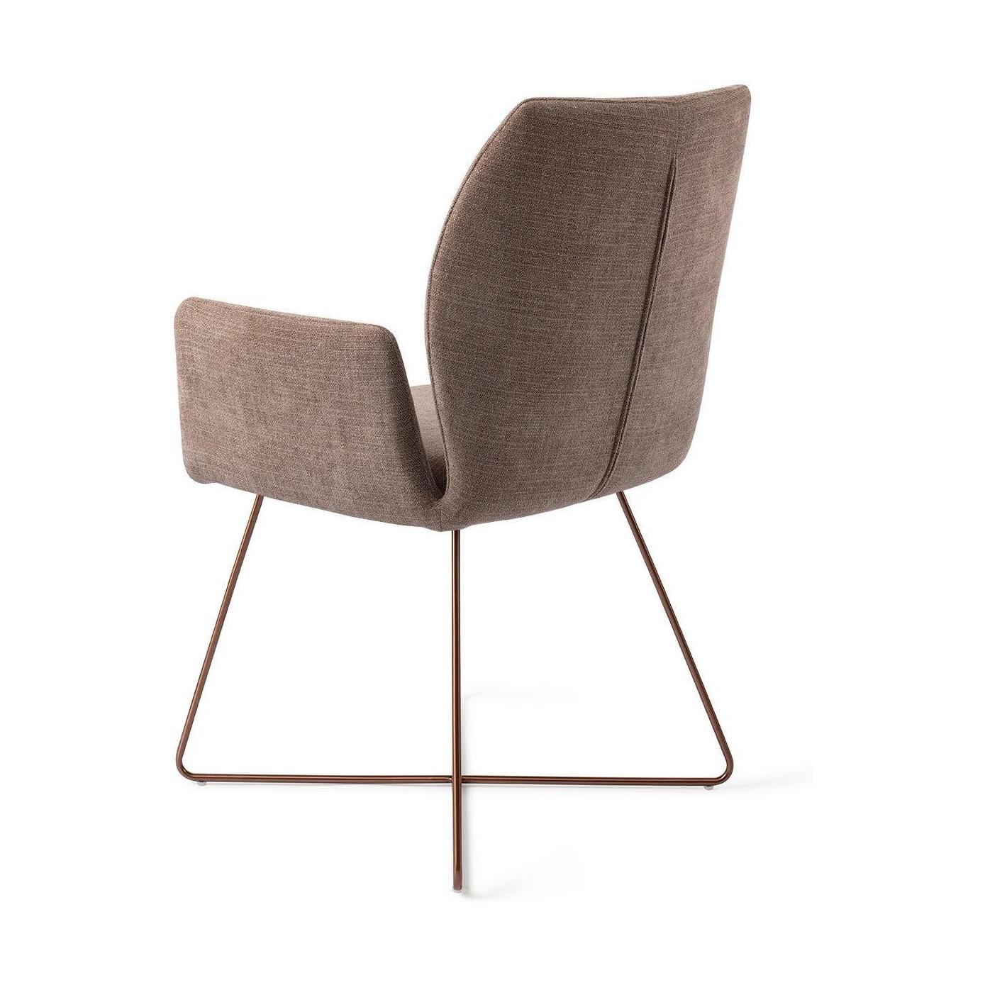Jesper Home Misaki eetkamerstoel Mocha Mist cross rose