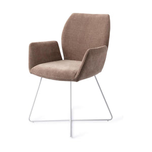 Jesper Home Misaki eetkamerstoel Mocha Mist cross white