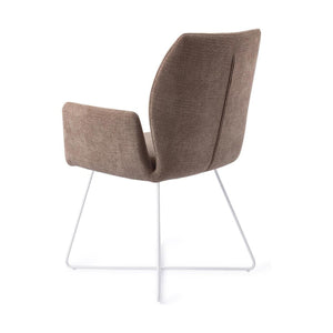 Jesper Home Misaki eetkamerstoel Mocha Mist cross white