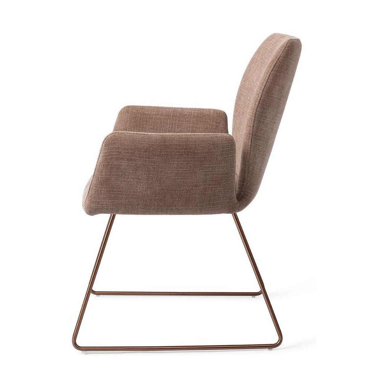 Jesper Home Misaki eetkamerstoel Mocha Mist slide rose