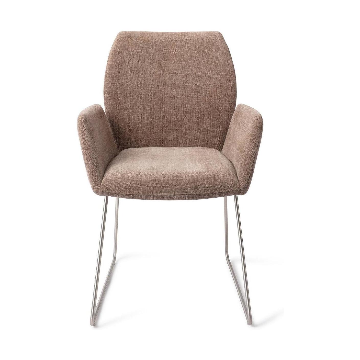 Jesper Home Misaki eetkamerstoel Mocha Mist slide steel
