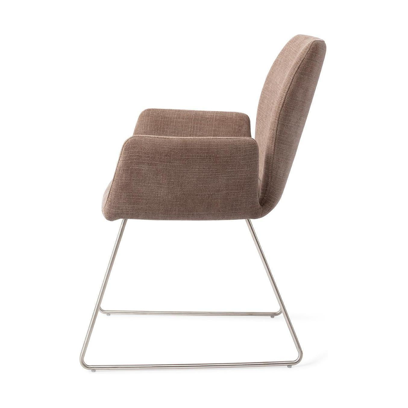 Jesper Home Misaki eetkamerstoel Mocha Mist slide steel